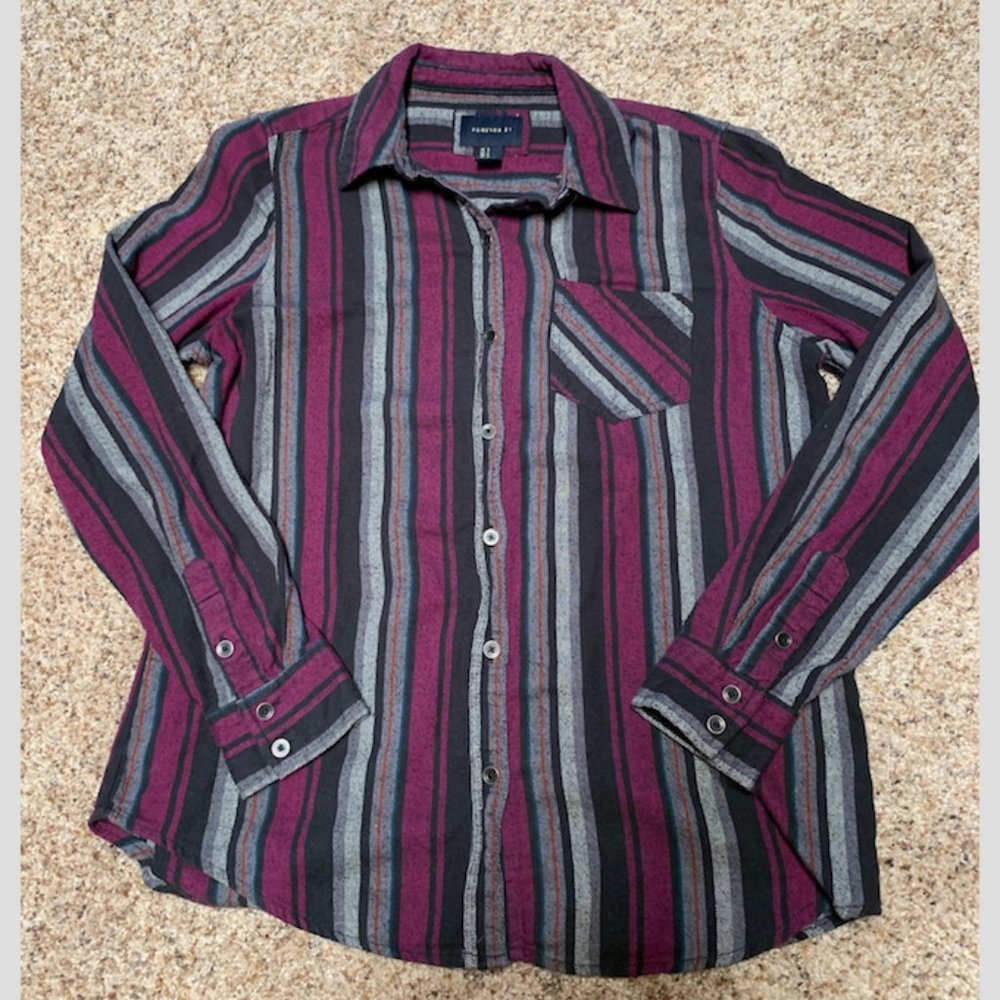 Forever 21 Stripe Button up Shirt